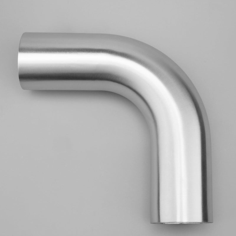 AC PERFORMANCE 3" (76mm) OD 90 Degree Aluminum Elbow Intercooler Pipe Air Intake Tube, 1.3D Radius, Brushed Finish - Image 1
